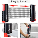 FBSPORT Ping Pong Paddle Set, Portable Table Tennis Set with Retractable Net,Rackets,Balls and Carry Bag for Indoor/Outdoor Games