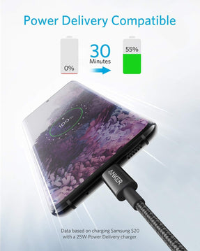 Anker USB C to USB C Cable, Type-C 60W Fast Charging Cable (6 FT, 5Pack) for iPhone 17 Series, iPad mini 6 and More (Black)