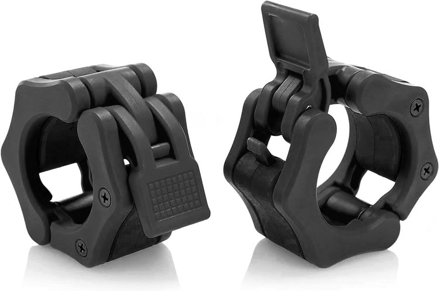 Olympic 2" Barbell Collars - Quick Release Locking Clamps for Workout Fitness