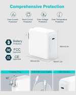 Charger for MacBook Air MacBook Pro 13 14 15 16 inch 2025 2024 2023 2022 2021 2020, M1 M2 M3 M4 Laptop 70W USB C Power Adapter, iPad, LED, 6.6FT USB-C Cable, Charging as Fast as Original Quality