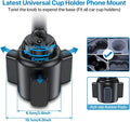 Miracase Upgraded Version Cup Phone Holder for Car, Universal Adjustable Long Neck Car Phone Mount Cradle Friendly Compatible with iPhone Samsung Google and All 4.0-7.0 inches Smartphones