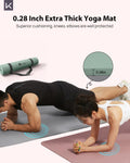 KEEP 7mm Thick Non-Slip Yoga Mat - Extra Wide 32" Fitness Mat for Home Workouts