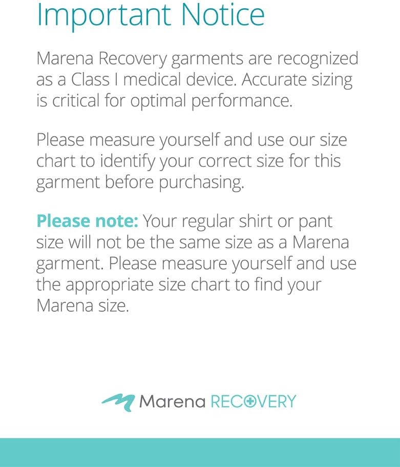 MARENA SFBHA Recovery Panty-Length Post-surgical Compression Girdle High-Back Adjustable