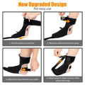 Plantar Fasciitis Night Splint Sock Upgraded Plantar Fasciitis Brace for Women Men with Arch Support for Achilles Tendonitis Foot Drop Heel Spur Pain Relief Black (Medium)