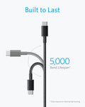Anker USB C to USB C Cable, Type-C 60W Fast Charging Cable (6 FT, 5Pack) for iPhone 17 Series, iPad mini 6 and More (Black)