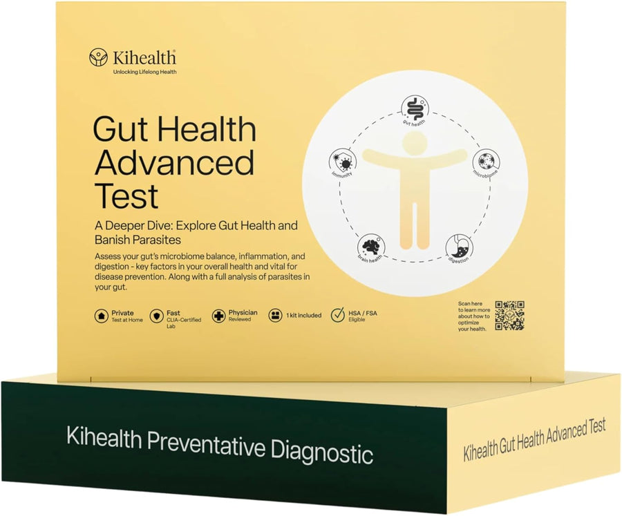 KiHealth Gut Health Basics Test at-Home Stool Test Kit for Digestion and Microbiome Balance