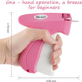 Stitch Gun for Clothes Stitchy Tagging Gun for Clothing Stitchy Quick Clothing Fixer -Includes 1,000 Black Fasteners & 1,000 White Fasteners & 6 Needles(hotpink+White)