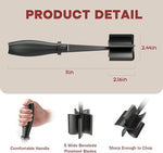 Meat Chopper, Hamburger Grinder, Premium Heat Resistant Smasher for Ground Beef, Burger Grinder Nylon Potato Mix Tool, Meat & Poultry Tenderizers-Black