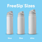 Owala FreeSip Insulated Stainless Steel Water Bottle with Straw, BPA-Free Sports Water Bottle, Great for Travel, 24 Oz, Shy Marshmallow