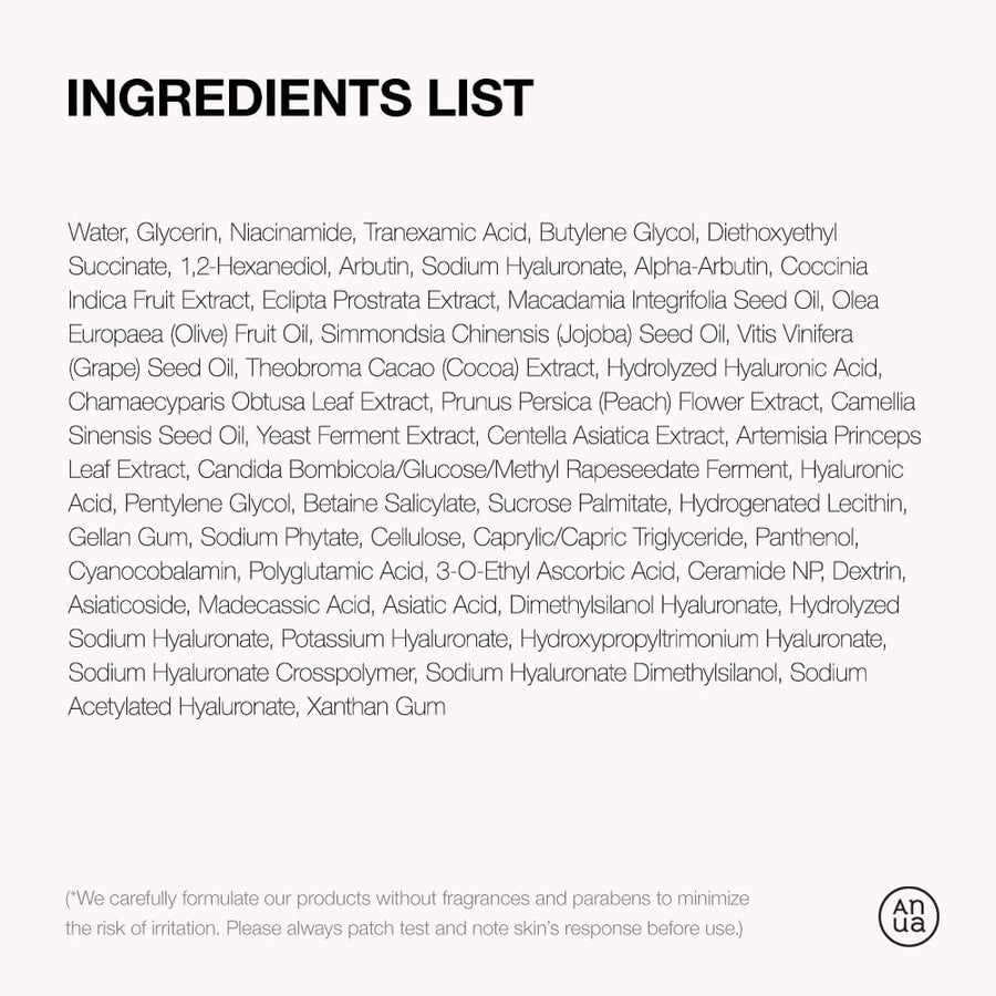 ANUA Niacinamide 10 + TXA 4 Serum, Hyaluronic Acid, Tranexamic acid, Facial Serum For GlassSkin, Glow Back Serum, Dark Spot Care, Postnatal Skincare, Korean Skincare (30ml/1.01 fl.oz)