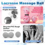 FITZELAR Double Lacrosse Massage Ball for Myofascial Release and Trigger Point Therapy