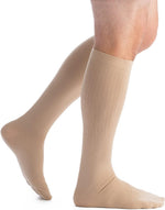 EvoNation Men's USA Made 20-30 mmHg Knee High Compression Socks Tan Large