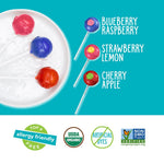 YumEarth Organic Duo Pops, Lollipops with Fruit Chew Centers - Allergy Friendly (Top 9 Free), No Artificial Dyes, Non GMO, Gluten Free, Vegan Candy Snacks - Individually Wrapped Pops (20 Count (Pack of 1))