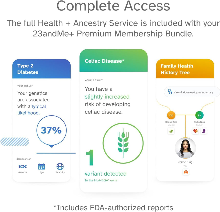 23andMe+ Premium DNA Test Kit with Advanced Ancestry and Health Reports