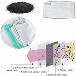 100 Pcs Activated Carbon PM2.5 Mask Filter Paper 5 Layers Replacement