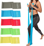 Lianjindun 5-Piece Professional Resistance Bands - Latex-Free, Pilates Workout Bands