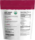 Kate Naturals Organic Beet Root Powder for Smoothies, Baking & Juice. Raw Beetroot Superfood & Natural Red Food Coloring (8oz, Non-GMO, Earthy Flavor)