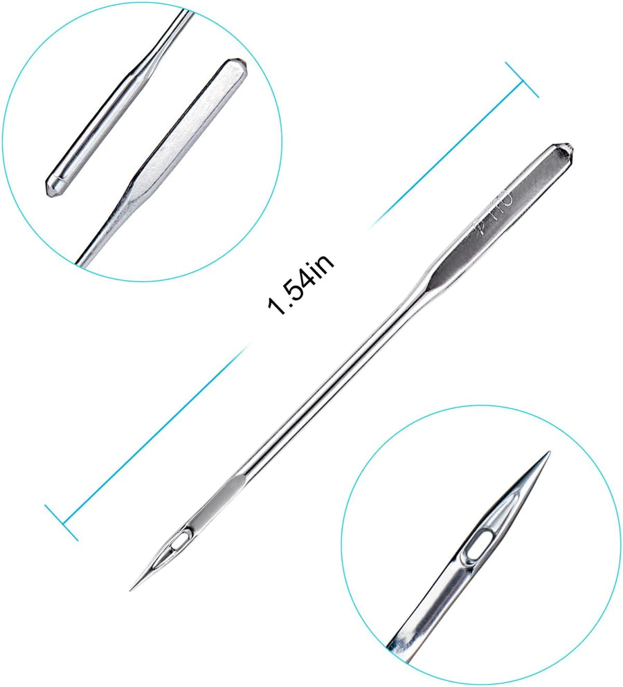 Sewing Machine Needles, 50 PCS Universal Sewing Machine Needle, Compatible with Singer, Brother, Janome, Varmax, Sizes HAX1 65/9, 75/11, 90/14, 100/16, 110/18 (50 PCS)