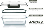 M MCIRCO 24-Piece Glass Food Storage Containers with Upgraded Snap Locking Lids,Glass Meal Prep Containers Set - Airtight Lunch Containers, Microwave, Oven, Freezer and Dishwasher
