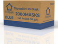 Litepak 2000pcs 3-Ply Black Disposable Face Masks Adult Size