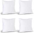 Utopia Bedding Throw Pillows (Set of 4, White) – 18 x 18 Inches Down Alternative Pillows for Bed, Sofa, and Couch - Fluffy Decorative Stuffer Pillow for Indoors & Outdoors