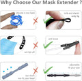 Mask Extender Strap, Elastic Fabric Mask Holder Clip with Adjustable Strap
