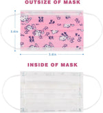 50PCS Kids Face Mask Safty Breathable Fabric for Girls and Boys