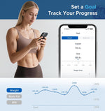 GE Smart Bathroom Scales with 14 Body Composition Metrics, 400 lbs, Black