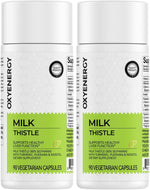 OxyEnergy Silymarin Milk Thistle 300mg Extract with Vitamin C, Inositol & Pueraria, Liver Detox & Repair Support, Antioxidant Support, 90 Vegetarian Capsules