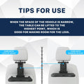 Car Back Seat Tray Table, Stable Foldable Auto Backseat Food Trays Desk for Rear Passenger Road Trip Eating & Work, Multifunctional Adjustable Travel Tray with Phone Drink Holder for Laptop iPad