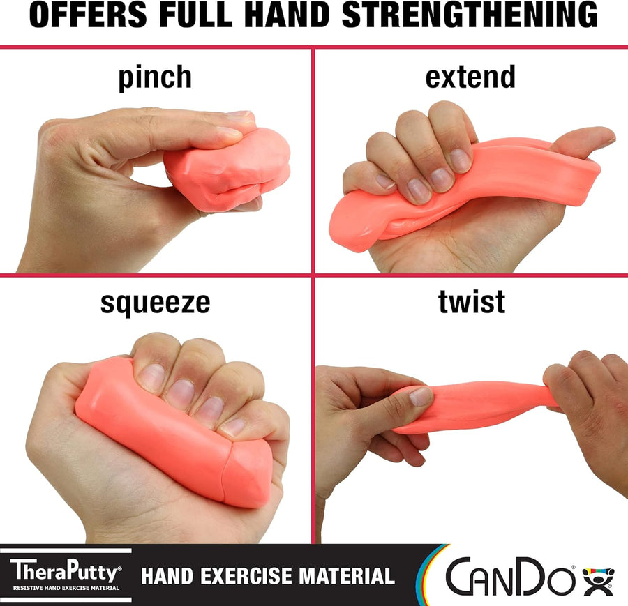 CanDo 10-0901 TheraPutty Standard Hand Exercise Putty, 2-ounce, Tan, 2oz