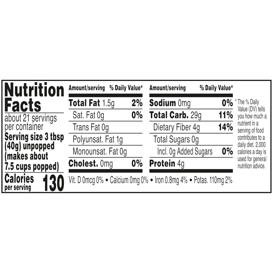 Orville Redenbacher's Gourmet Popcorn Kernels, Original Yellow, 4g Fiber Per Serving, 30 oz.