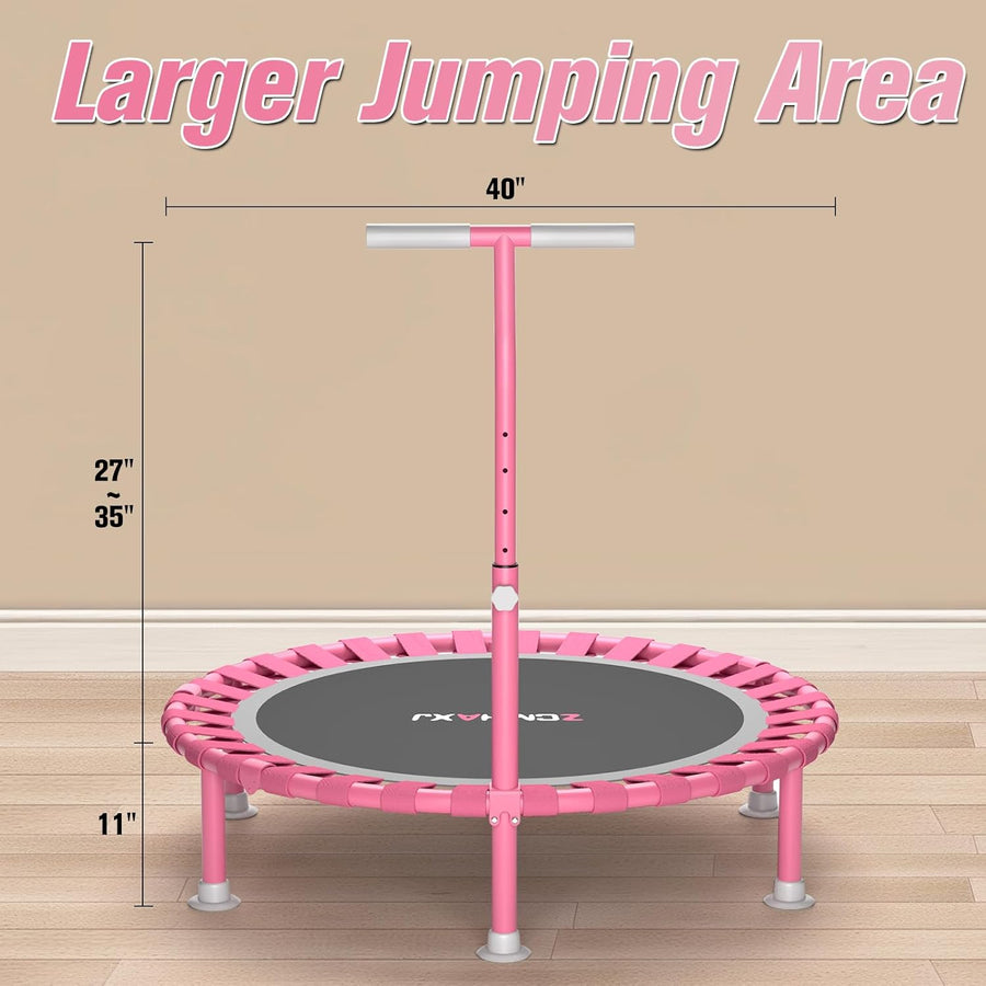 ZCMHAXJ 40" Foldable Mini Trampoline, 450lbs Capacity