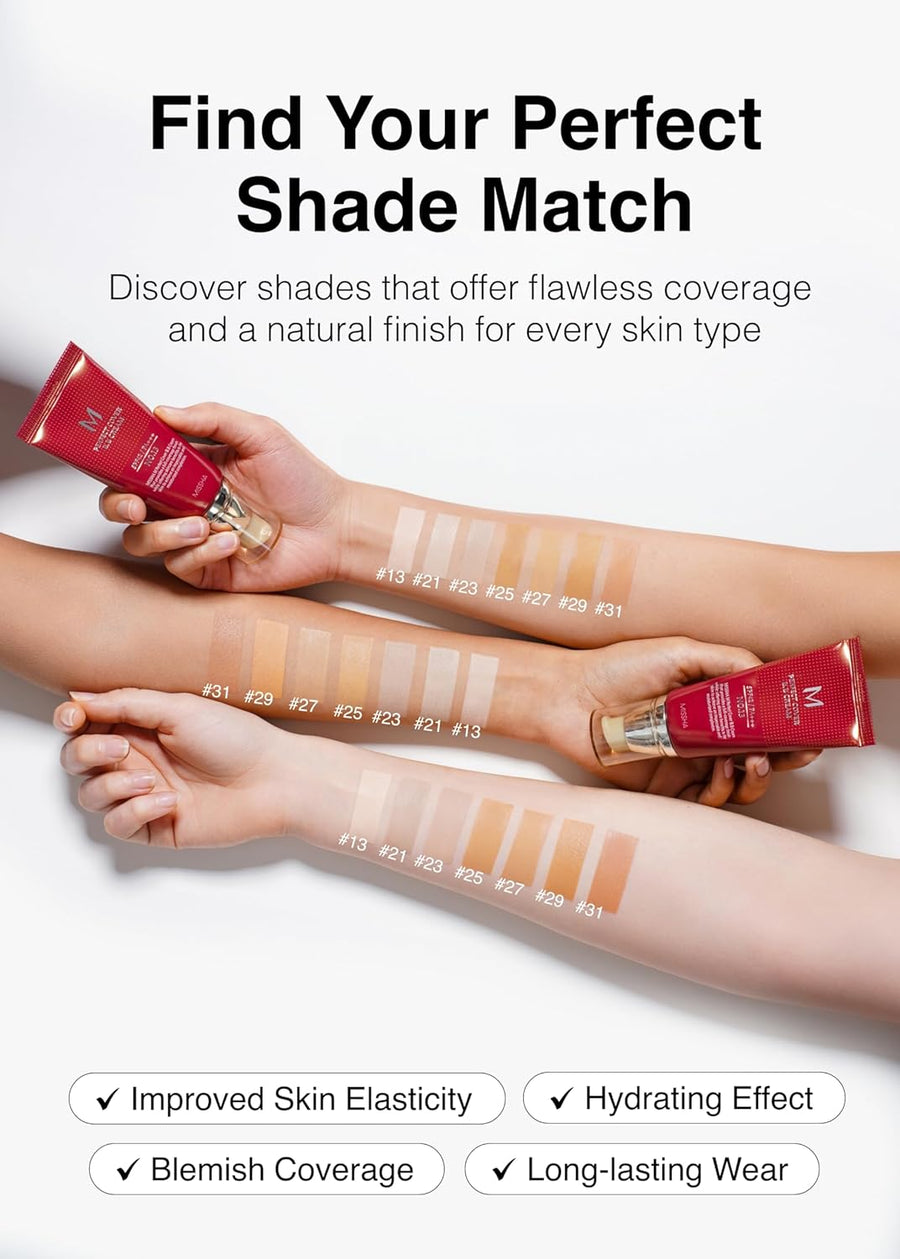 MISSHA M Perfect Cover BB Cream No.21 Light Beige SPF 42 PA+++ 1.69oz Tinted Moisturizer