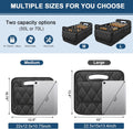 Deosk Car Trunk Organizer for SUV, Car Organizers and Storage with 6 Pocket, Car Accessories for Women/Men 50LWaterproof Polyester Trunk Organizer, Black