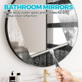 12-Inch All-Purpose Shower Squeegee for Shower Doors, Tile Shower Walls, Bathroom, Window, Glass and Car Windshield, Mirrors and Kitchen-Stainless Steel, Silver