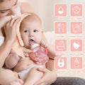 MUKIN Baby Washcloths and Burp Cloths, Soft Absorbent Towels for Newborns, 6 Pack, 12x12 Inches (Pink)