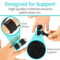 Vive Finger Splint (2 Pack) - Universal Finger Straightener - Broken and Trigger Finger Splints - Brace for Arthritis Pain and Support - Sprain Relief for Middle, Index, Ring, Pinky Fingers (Black)