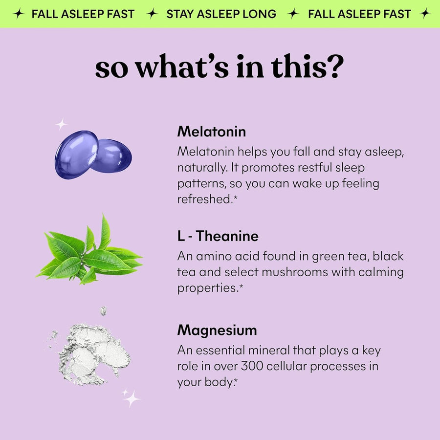 Lemme Sleep Gummies with 5mg Melatonin, Elderberry, Magnesium, L-Theanine, Chamomile and Lavender, Drug-Free Nighttime Sleep Aid, Gluten Free, Gelatin Free, Non GMO, Berry Flavored (60 Count)