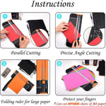 Evteck Paper Cutter 12 Inch Paper Trimmer Slider Crafting Scrapbooking Supplies for A4 Vinyl Photo Cardstock with Security Blade and Foldable Ruler