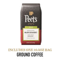 Peet's Coffee, Dark Roast Ground Coffee, Decaffeinated Arabica Coffee - Decaf Major Dickason's Blend 10.5 Ounce Bag