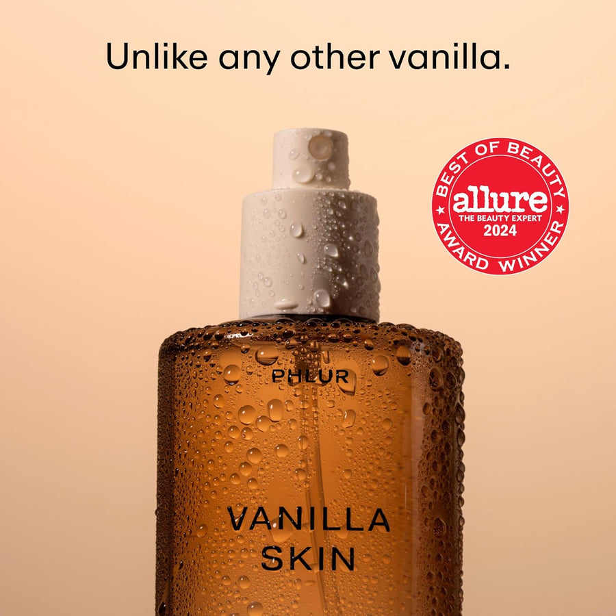 PHLUR Vanilla Skin Body Mist - Hair & Body Fragrance Mist - Vanilla Body Spray with Pink Pepper, Cashmere Wood & Sandalwood (8 Fl Oz)