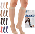 Truform 15-20 mmHg Women's Knee High Compression Stockings, 20 Denier, Nude, Medium