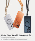 TORRAS Phone Lanyard Crossbody with 2 Phone Tabs, Adjustable Anti Theft Phone Strap for All Phones, Premium Metal Buckles, Skin-Friendly, Universal Cell Phone Neck lanyard for Travel Essentials, Black