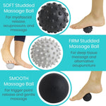Vive Massage Ball Set for Plantar Fasciitis Relief and Hot Cold Therapy
