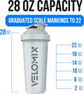 VELOMIX 28oz Protein Shaker Bottles - 4 Pack, Leak Proof