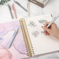 Ddaowanx Gel Pens, 6 Pcs 0.5mm Quick Dry Black Ink Pens Fine Point Smooth Writing Pens, Cute Office School Supplies Gifts for Women