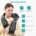 Nekteck Shiatsu Neck Massager with Heat for Pain Relief, 2026 Upgraded 3D Back Shoulder Kneading Massage Pillow, Black