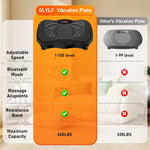 GLYLF Vibration Plate Exercise Machine, 130 Levels, 450 Lbs