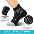 IRAMY Compression Ankle Support Socks Women - Wicking, Cushioned Athletic, Plantar Fasciitis Relief 2/3/6 Pairs